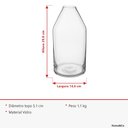 Ver imagem 7 de Vaso Decorativo de Vidro Transparente 30x15x15cm Enfeite Sala Mesa Estante