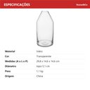 Ver imagem 6 de Vaso Decorativo de Vidro Transparente 30x15x15cm Enfeite Sala Mesa Estante