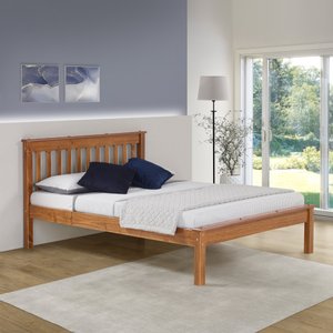 Cama Casal Inglesa em Madeira Maciça Mv Outlet Mel