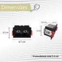 Ver imagem 3 de 8 Spot Embutido Mini Duplo Led Downlightrecuado 3000k Bet56