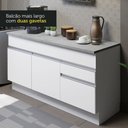 Ver imagem 7 de Cozinha Compacta Madesa Glamy 150001 com Armário e Balcão (Com Tampo) Branco Cor:Branco