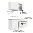 Ver imagem 4 de Cozinha Compacta Madesa Glamy 150001 com Armário e Balcão (Com Tampo) Branco Cor:Branco
