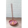 Incensário de Cerâmica Peruano Roxo 11 Cm para 3 Incenso - 3