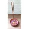 Incensário de Cerâmica Peruano Roxo 11 Cm para 3 Incenso - 5