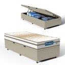 Ver imagem 1 de Cama Box Baú com Colchão de Molas Ensacadas Double Face Pillow Euro Alfa Probel Solteiro 88cm