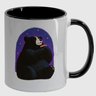 Caneca Branca com Interna Preta Y5 Urso Negro Dormindo Céu Estrelado 2 - 1