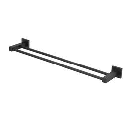 Porta Toalha Duplo Quadrado 60cm Preto:preto - 3