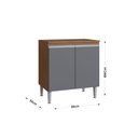 Ver imagem 2 de Balcão Cooktop 2 Portas Athena - Casajá - Freijo/cinza