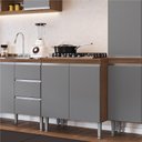 Ver imagem 3 de Balcão Cooktop 2 Portas Athena - Casajá - Freijo/cinza
