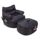 Ver imagem 3 de Kit Pufe Gamer Trono - Puff Poltrona sem Estrutura de Madeira, Impermeável, com Enchimento