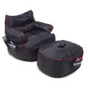 Ver imagem 2 de Kit Pufe Gamer Trono - Puff Poltrona sem Estrutura de Madeira, Impermeável, com Enchimento