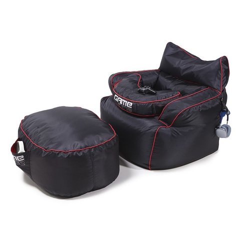 Kit Pufe Gamer Trono - Puff Poltrona sem Estrutura de Madeira, Impermeável, com Enchimento