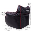 Ver imagem 5 de Kit Pufe Gamer Trono - Puff Poltrona sem Estrutura de Madeira, Impermeável, com Enchimento