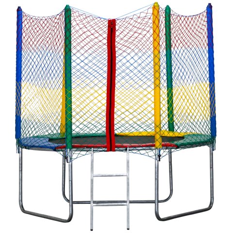 Cama Elástica Pula Pula 1,83 Fechamento Ziper Colorida 100% Nacional Suporta até 160kg