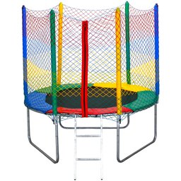 Cama Elástica Pula Pula 1,83 Fechamento Ziper Colorida 100% Nacional Suporta até 160kg - 4