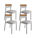 Ver imagem 1 de Kit 4 Cadeiras para Sala de Jantar e Cozinha Melissa em Aço Carbono