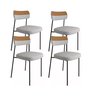 Kit 4 Cadeiras para Sala de Jantar e Cozinha Melissa em Aço Carbono - 1