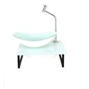 Ver imagem 2 de GABINETE DE VIDRO COM CUBA OVAL COM TAMPO 40CM BRANCO FULL