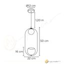 Ver imagem 5 de Pendente Terrário Globo de Vidro com Suporte para Plantas Jardim Varanda Coberta Dourado Fosco