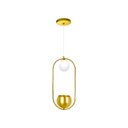 Ver imagem 2 de Pendente Terrário Globo de Vidro com Suporte para Plantas Jardim Varanda Coberta Dourado Fosco