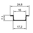 Ver imagem 5 de Perfil Embutir Led 25x7mm Preto 2x1m Gesso Incorporato Ilunato