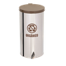 Lixeira Coleta Seletiva Pedal 40l de Aço Inox - Marrom - 1