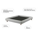 Ver imagem 3 de Cama Queen Japonesa Pés Madeira 176cm Nami Bouclé Cinza Claro - Nexta Casa
