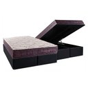 Ver imagem 1 de Cama Box Baú Queen + Colchão Molas Kappesberg Ensacadas Inverno Verão + Base Crc Courano Black