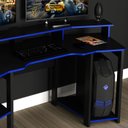 Ver imagem 6 de Mesa Gamer Cockpit 3 Prateleiras Me4167 Preto Azul Tecno Mobili
