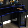 Mesa Gamer Cockpit 3 Prateleiras Me4167 Preto Azul Tecno Mobili - 6