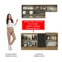 Ver imagem 6 de Armário de Cozinha Compacta 180cm Rustic Preto Agata Madesa 04