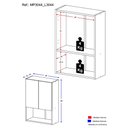 Ver imagem 4 de Armário de Banheiro/Lavanderia com 02 Portas Multimóveis Preto