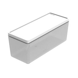 Pote Retangular com Tampa Plástico Marmita 750ml Branco Crippa Frutas Lanches Verduras - 1