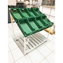 Ver imagem 2 de Expositor de Frutas 8 Caixas com Rodas e Suporte para Sacola