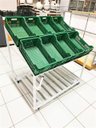 Ver imagem 2 de Expositor de Frutas 8 Caixas com Rodas e Suporte para Sacola