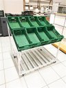 Ver imagem 3 de Expositor de Frutas 8 Caixas com Rodas e Suporte para Sacola
