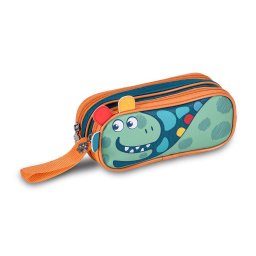 Kit Infantil Dinossauros Mochila Costas com Dois Estojos Escolares - 4