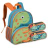 Kit Infantil Dinossauros Mochila Costas com Dois Estojos Escolares - 1