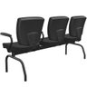 Cadeira Longarina 3 Lugares Aeroporto Recepção Preto Baixa Flexi P03 Poliéster preto - lyam Lyam Dec - 5