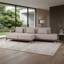 Ver imagem 1 de Sofá Modulado Moderno c/ Chass 3,30 m Tóqui:Avelã/Linho