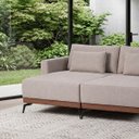 Ver imagem 2 de Sofá Modulado Moderno c/ Chass 3,30 m Tóqui:Avelã/Linho