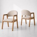 Ver imagem 4 de Conjunto Mesa Jantar Redonda 150cm + 6 Cadeiras Estofadas Allegra Noronha Sala Area Gourmet Varanda: