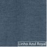 Sofá Curvo 130cm 2 Lugares e 2 Poltronas Orgânico Escritório Recepção Sala Amsterdã Linho Azul Royal - 6