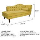 Ver imagem 5 de Kit Diva Recamier Diana 160cm Lado Esquerdo e 02 Poltronas Julia Suede - Doce Sonho Móveis RECAMIER 