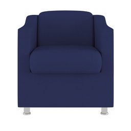 Kit 4 Poltronas Tilla Decorativas Consultório Sala Tecido Suede Cor:Azul Marinho - 4