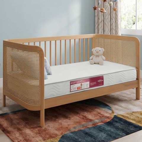Colchão Berço Ortobom Baby Light D18 (60x130x12) - Espuma D18 Selada, Antialérgico e Antiácaro -