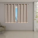 Ver imagem 1 de Cortina Blackout 50005bege Prata com Voil Xadrez 2,00 M X 1,40 M - Bege 50005