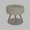 Ver imagem 3 de Kit 2 Poltronas Opalas com Puff Redondo Suede Bege