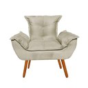 Ver imagem 5 de Kit 2 Poltronas Opalas com Puff Redondo Suede Bege