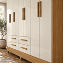 Ver imagem 4 de Guarda-Roupa Casal Florida 8 Portas 4 Gavetas Freijo Off White Moval